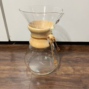 Chemex Glass Wood 8 Cup Pour Over Coffee Maker
